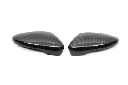 Covers for mirrors (2 pcs, natural carbon) for Volkswagen Scirocco - Reelken Auto