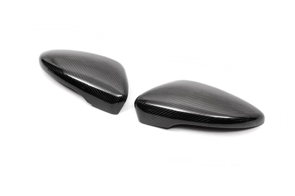 Covers for mirrors (2 pcs, natural carbon) for Volkswagen Passat CC 2008↗ - Reelken Auto