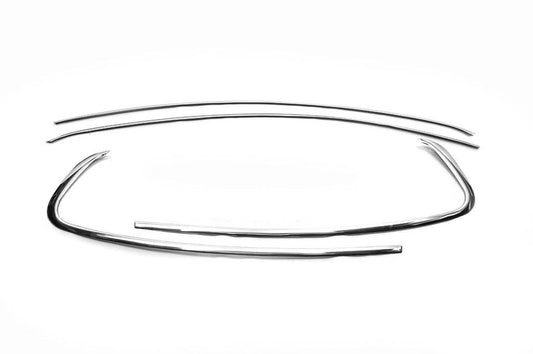 The top edging of the glass (Sedan, stainless steel) for Peugeot 508 2010-2018 - Reelken Auto