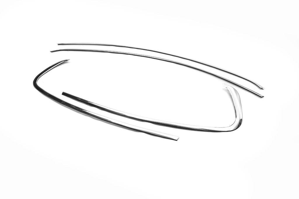 The top edging of the glass (Sedan, stainless steel) for Peugeot 508 2010-2018 - Reelken Auto