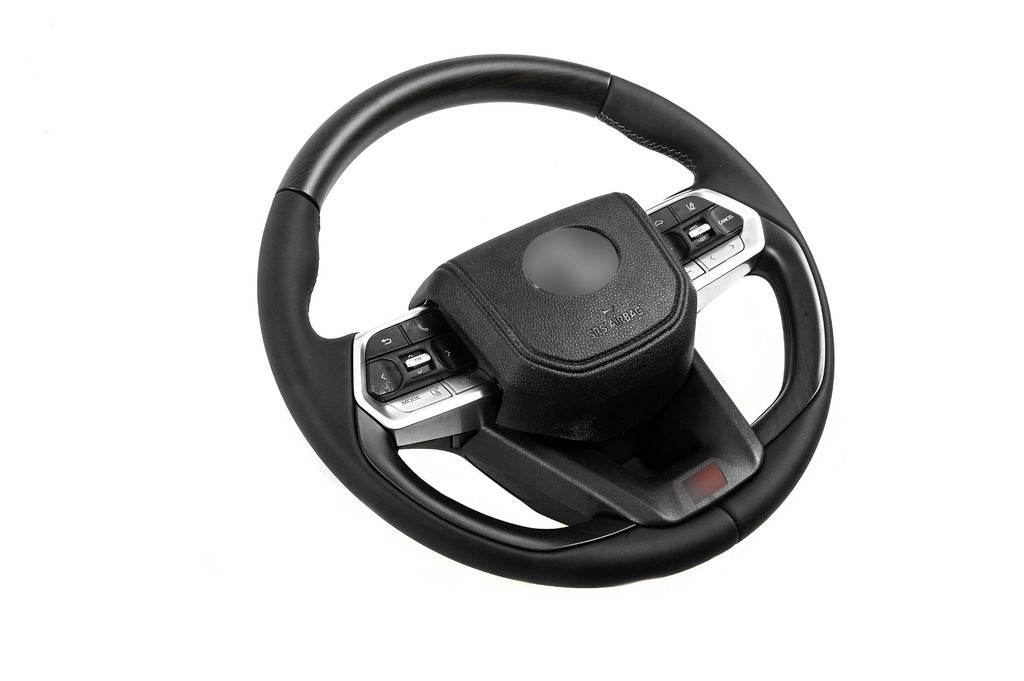 Steering wheel assembly TLC300-design (wood) for Toyota Land Cruiser 200 - Reelken Auto