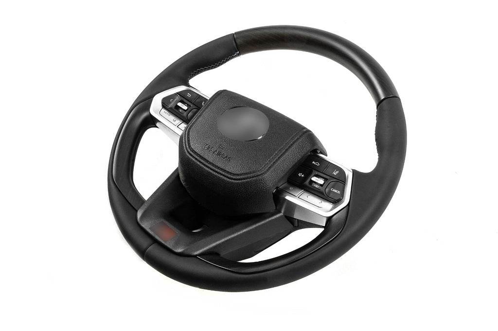 Steering wheel assembly TLC300-design (wood) for Toyota Land Cruiser 200 - Reelken Auto