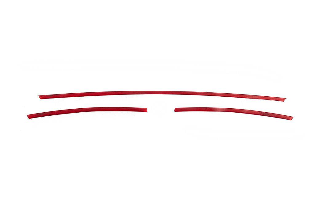 Pads on the bumper grill 2015-2019 (3 pieces, red) for Volkswagen T6 - Reelken Auto