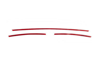 Pads on the bumper grill 2015-2019 (3 pieces, red) for Volkswagen T6 - Reelken Auto