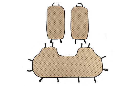 Rear seat covers (set, Beige with black stitching) - image 1