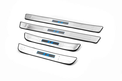 Door sills Libao LED (4 pcs, stainless steel) for BYD S6 - Reelken Auto