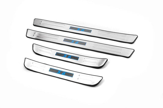 Door sills Libao LED (4 pcs, stainless steel) for BYD S6 - Reelken Auto
