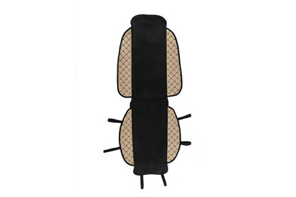 ECO seat cover and fabric (1 pc, Beige with black thread + fabric) - image 1