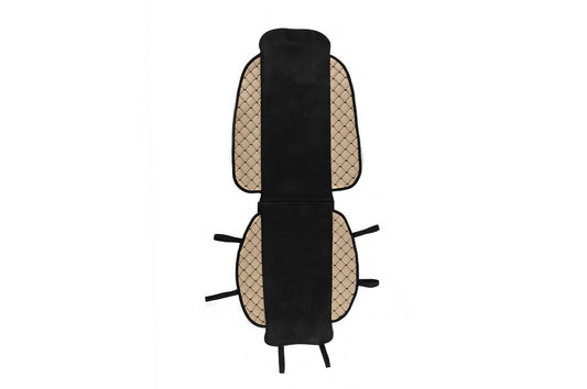 ECO seat cover and fabric (1 pc, Beige with black thread + fabric) - image 1