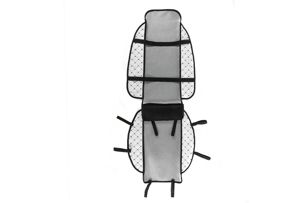 ECO seat cover and fabric (1 pc, Beige with black thread + fabric) - image 3