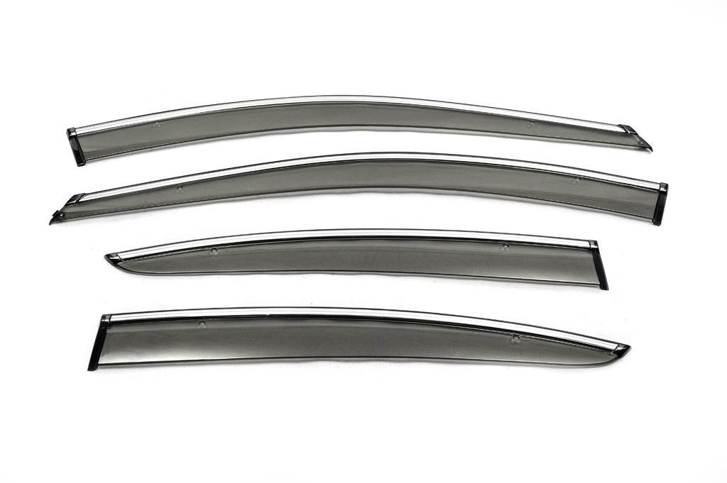 Visors with chrome SD (4 pcs, ABM) for Chevrolet Cruze 2009-2015 - Reelken Auto
