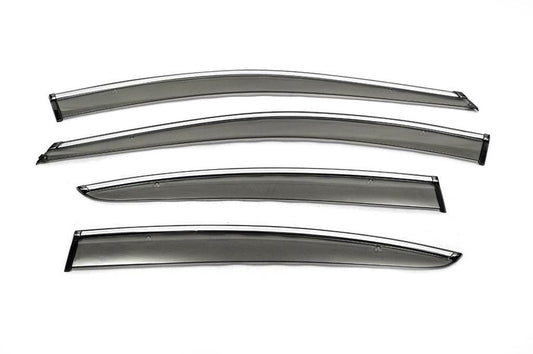 Visors with chrome SD (4 pcs, ABM) for Chevrolet Cruze 2009-2015 - Reelken Auto