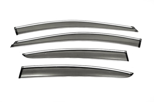 Window Deflectors with Chrome Trim SD (4 pcs, ABM) for Chevrolet Cruze 2009-2015 - image 2