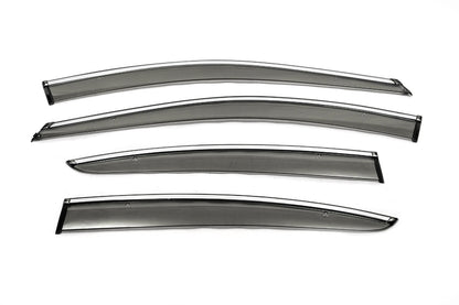 Window Deflectors with Chrome Trim SD (4 pcs, ABM) for Chevrolet Cruze 2009-2015 - image 2