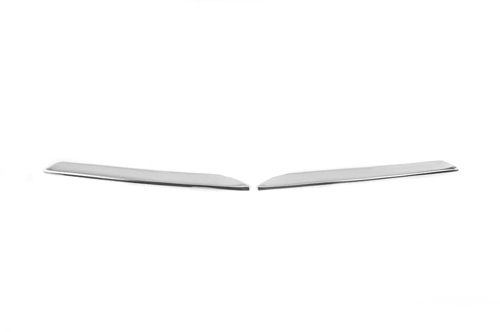 Covers for fog lights Carmos (2 pcs., stainless steel) for Honda Civic Sedan X 2016-2021 - Reelken Auto