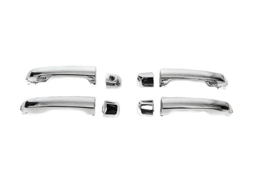 Door handles assembly 2015-2021 (Chrome, 4 pcs.) for Toyota Land Cruiser 200 - Reelken Auto