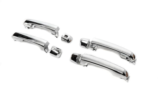 Door handles assembly 2015-2021 (Chrome, 4 pcs.) for Toyota Land Cruiser 200 - Reelken Auto
