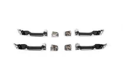 Door handles assembly 2015-2021 (Chrome, 4 pcs.) for Toyota Land Cruiser 200 - Reelken Auto