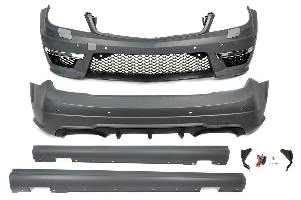 Body Kit C63 AMG for Mercedes C-class W204 2007-2015 - image 2