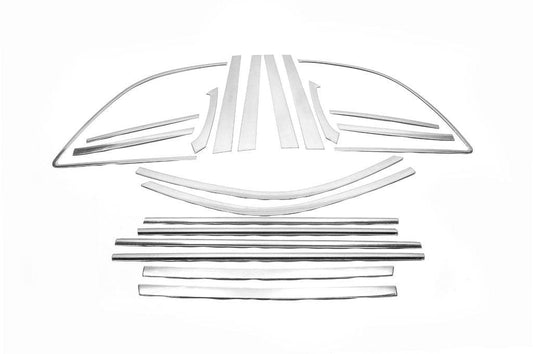 Full glass edging 2010-2014 (4 pcs, Libao) for Chery Tiggo 1 - Reelken Auto
