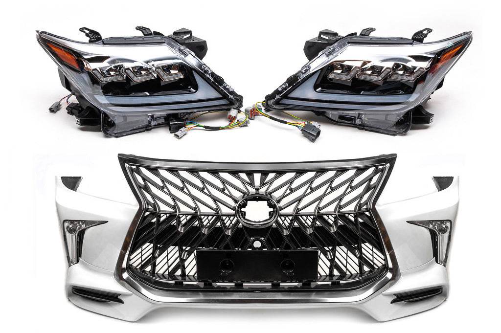 Mini-restyling kit from the 2008-2015 TRD Sport model (bumper, headlights) for Lexus LX570/450d - Reelken Auto