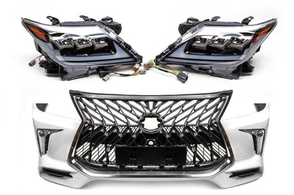 Mini-restyling kit from the 2008-2015 TRD Sport model (bumper, headlights) for Lexus LX570/450d - Reelken Auto