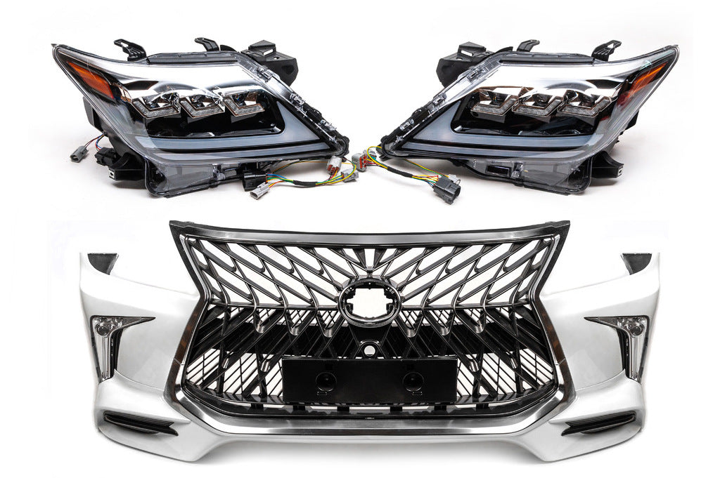 Mini Facelift Kit from 2008-2015 model to TRD Sport (bumper, headlights) for Lexus LX570/450d 2008-2022 - image 4