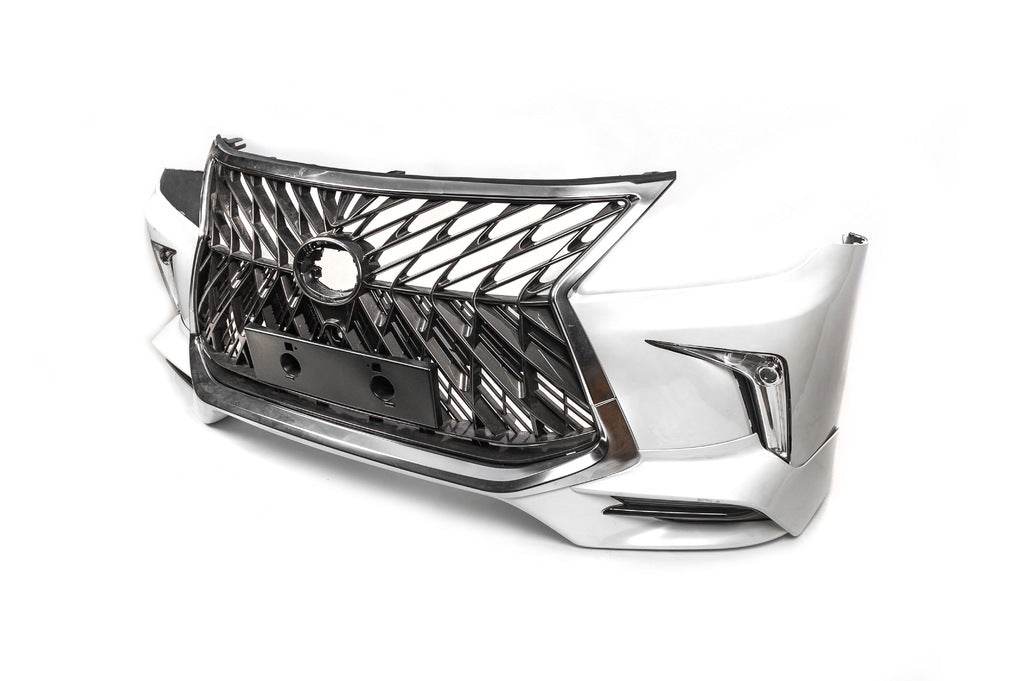 Front bumper for 2008-2015 in the style of restyling (for painting) for Lexus LX570/450d - Reelken Auto