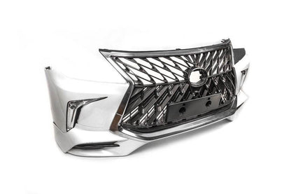 Front bumper for 2008-2015 in the style of restyling (for painting) for Lexus LX570/450d - Reelken Auto