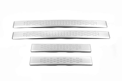 Door sills Libao (4 pcs, stainless steel) for Geely Emgrand X7 - Reelken Auto