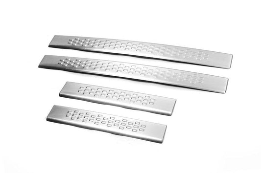 Door sills Libao (4 pcs, stainless steel) for Geely Emgrand X7 - Reelken Auto