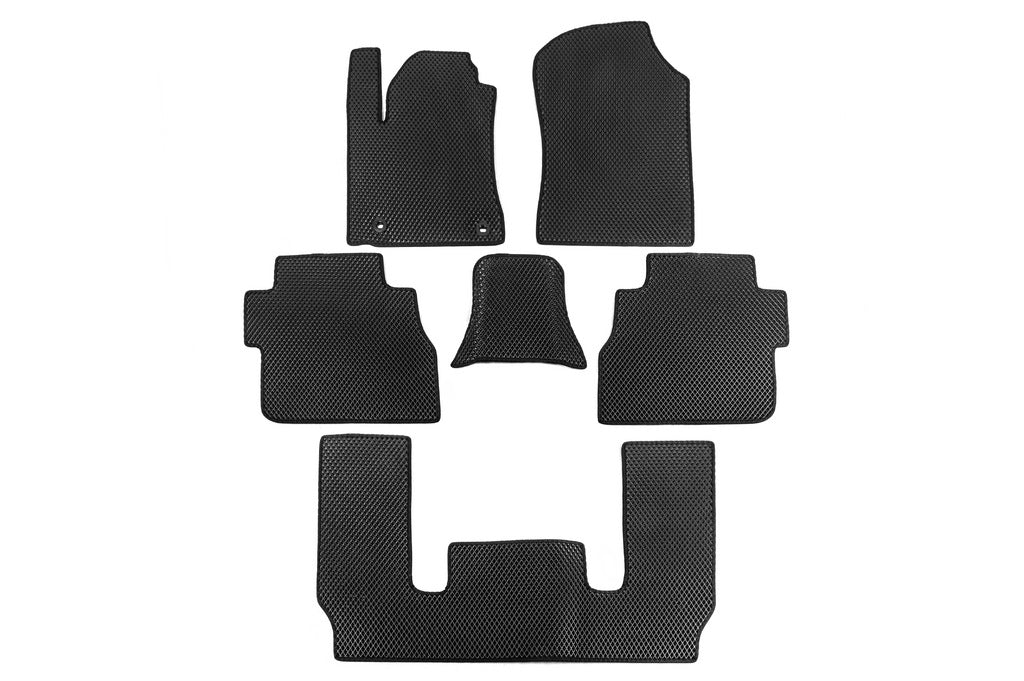 Polyurethane Floor Mats 3 Rows (EVA, Black) for Toyota Sequoia 2007-2022 - image 21