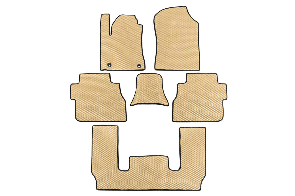 EVA Floor Mats 3 Rows (Beige) for Toyota Sequoia 2007-2022 - image 1