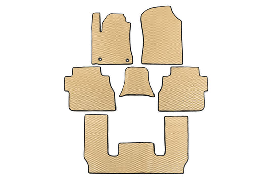 EVA Floor Mats 3 Rows (Beige) for Toyota Sequoia 2007-2022 - image 1