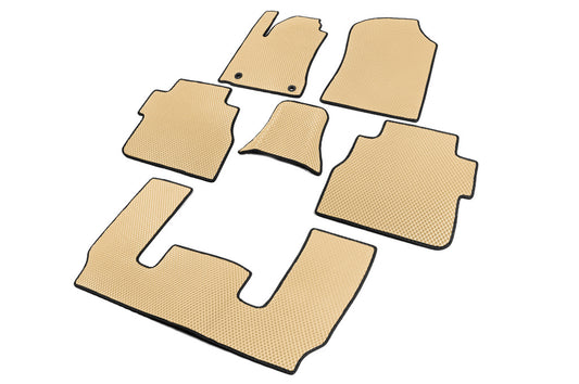 EVA Floor Mats 3 Rows (Beige) for Toyota Sequoia 2007-2022 - image 2