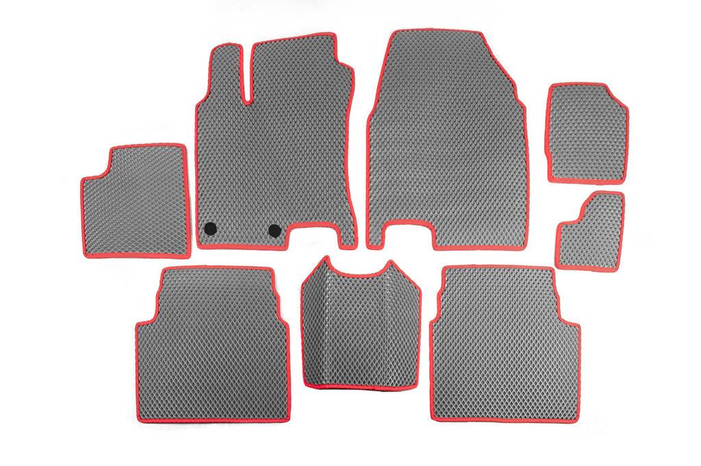 Mats for +2 (3 rows, EVA, gray) for Nissan Qashqai 2010-2014 - Reelken Auto