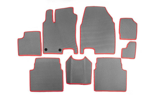 Mats for +2 (3 rows, EVA, gray) for Nissan Qashqai 2010-2014 - Reelken Auto