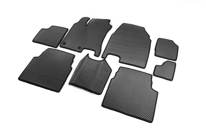 Mats for +2 (3 rows, EVA, black) for Nissan Qashqai 2010-2014 - Reelken Auto