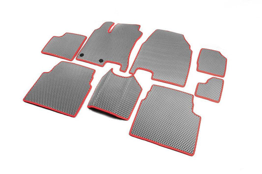 Mats for +2 (3 rows, EVA, gray) for Nissan Qashqai 2007-2010 - Reelken Auto