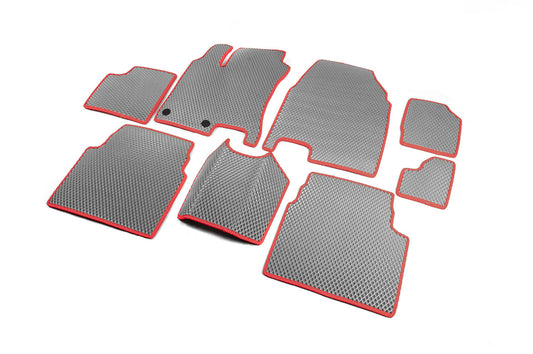 EVA floor mats for +2 (3 rows, grey) for Nissan Qashqai 2007-2010 - image 2