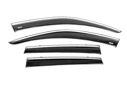 Window Deflectors with Chrome Trim (4 pcs, Niken) for Volkswagen Touareg 2010-2018 - image 3