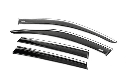 Window Deflectors with Chrome Trim (4 pcs, Niken) for Volkswagen Touareg 2010-2018 - image 4