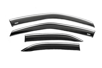 Window deflectors with chrome trim (4 pcs, Niken) for Toyota Yaris/Yaris Cross (XP210) 2020- - image 2