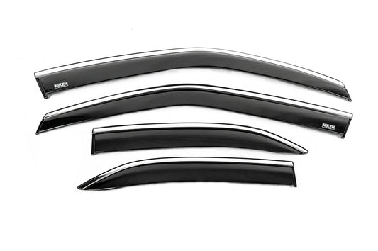 Window deflectors with chrome trim (4 pcs, Niken) for Toyota Yaris/Yaris Cross (XP210) 2020- - image 2