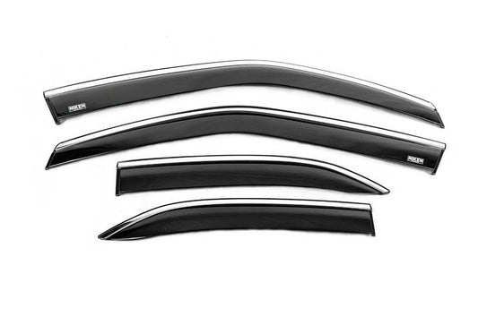 Windbreakers with chrome (4 pcs, Niken) for Toyota Yaris/Yaris Cross (XP210) 2020- - Reelken Auto