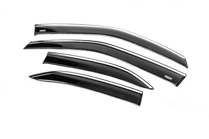 Window deflectors with chrome trim (4 pcs, Niken) for Toyota Yaris/Yaris Cross (XP210) 2020- - image 1