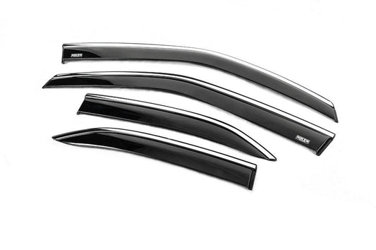Windbreakers with chrome (4 pcs, Niken) for Toyota Yaris/Yaris Cross (XP210) 2020- - Reelken Auto