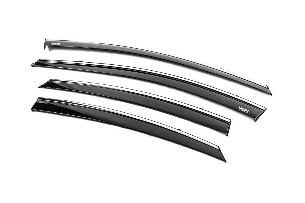 Window vents with chrome (4 PCs, Niken) for Hyundai Elantra (MD/UD) 2011-2015 - Reelken Auto
