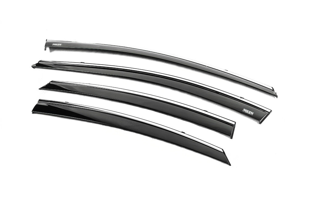 Window deflectors with chrome trim (4 pcs, Niken) for Hyundai Elantra (MD/UD) 2011-2015 - image 2