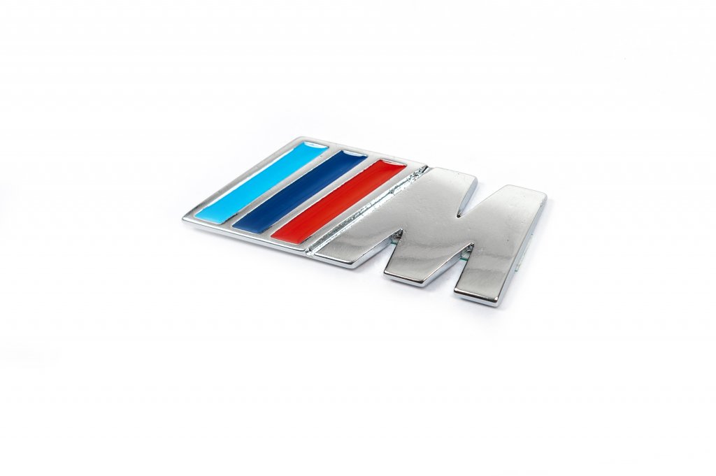 Badge M 80mm x 30mm (Stainless Steel) for BMW 5 Series E39 1996-2003 - image 2